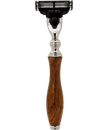 JAG Sustainable Shaving Razor Set | Eco-Friendly Razor with Leather Case & 3 Blades | Perfect Gift for Men & Women - Buy Online on GoSupps.com