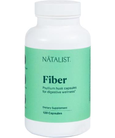 NATALIST Fiber Psyllium Husk Supplement 2 175 mg Daily Plant-Based Prebiotic for Digestive Wellness Pregnancy-Safe Complete Colon & Gut Health Support for Women Gluten-Free - 120 Capsules