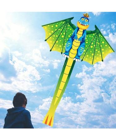 Dinosaur Kite for Kids Ages 3-12 | Easy-to-Fly Beach Kite with Handle and 328FT String - Buy Online on GoSupps.com