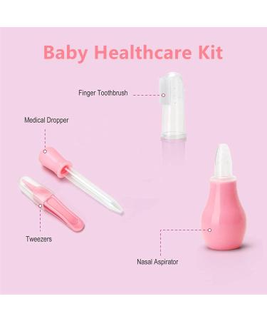 Rimoleur Baby Grooming Kit - 13-in-1 Portable Baby Essentials with Storage Case - Pink - Buy Online on GoSupps.com