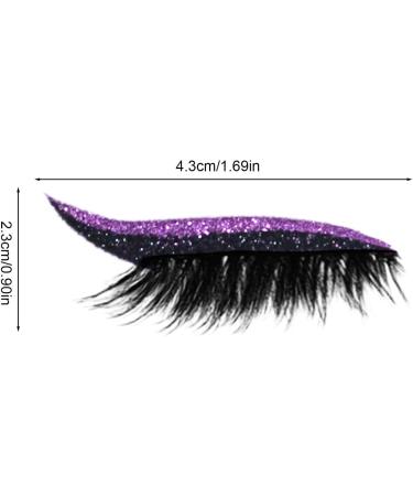 lisutupode Fake eyelashes 4 Pairs Reusable Eyeliner Eyelash StripsSelfAdhesive Makeup for Daily Use Travel Dates and Party Occasions Purple - Buy Online on GoSupps.com