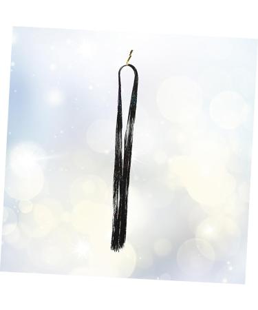 Didiseaon 1pc Extensions Glitter Hair Extensions Color Wig Wigs Colored Ladies Wigs Sparkle Hair Extensions Colorful Wigs Womens Wigs Tinsel Hair Extensions M Black - Buy Online on GoSupps.com