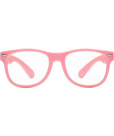 COASION Kids Pink Blue Light Blocking Glasses for Ages 3-9 | Flexible TPEE Rubber Frames | 47mm - Buy Online on GoSupps.com