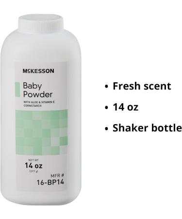 Mckesson Baby Powder - Cornstarch with Aloe and Vitamin E - 14 oz - Fresh Scent for Gentle Skin Care - Buy Online on GoSupps.com