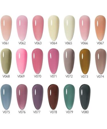 VILLEVARA Semi-Permanent Varnish 1KG Raw Materials Nail Art Design Varnish Soak Off LED UV 20 Colors UV Gel Nail Polish - (Color: V076) - Buy Online on GoSupps.com