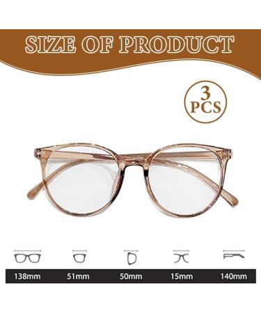 BRITECO 3 PCS Blue Light Blocking Glasses Set for Women & Men - Anti Glare UV Protection Lightweight Computer Glasses Stylish Clear Lens Frames for Screen Comfort - Buy Online on GoSupps.com