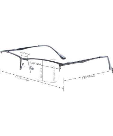Eyekepper 4 Pack Half Rim Metal Reading Glasses for Men +2.50 | Spring Hinge & Computer Glasses - Stylish & Comfortable - Buy Online on GoSupps.com