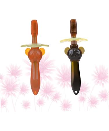 Minkissy 2-Pack Baby Toothbrushes | Soft Oral Care Brushes for Newborns & Children | Travel-Friendly Design - Buy Online on GoSupps.com