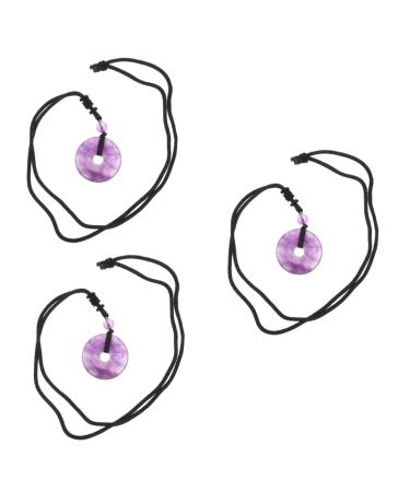 Fomiyes 3st necklace with safety buckle healing necklace made of crystal coins counterpart Necklace Crystal Necklace A necklace necklace traditional crystal chain stone necklace