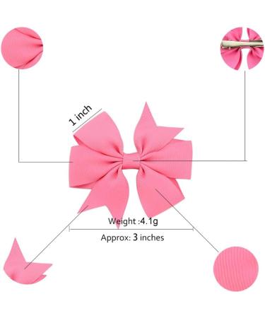 Hair Clips 40 color grosgrain ribbon bow hairpin color solid color girl hairpin hairpin bow Blue Hair Clips (Size : Champagne) - Buy Online on GoSupps.com