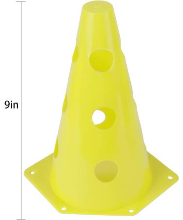 Suwimut 24 Pack 9 Inch Plastic Agility Cones for Training & Sports - Indoor/Outdoor Soccer, Basketball, Traffic Drills - Assorted Colors - Buy Online on GoSupps.com