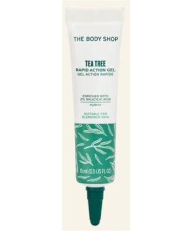 The Body Shop Tea Tree 15ml Rapid Action Gel - Enriched with 2% Salicylic Acid - Vegan - Visibly Reduces Bleminshes Overnight - Buy Online on GoSupps.com