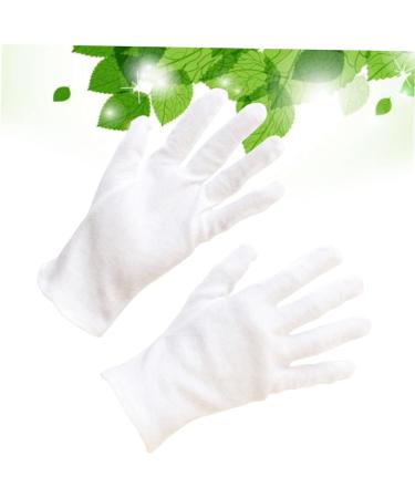Anneome 12 Pairs Moisturizing Dry Hands Warm Food Handling Glove Hair Coloring Chemical Stretchable Lining Glove Safety White S:21X8cm White - Buy Online on GoSupps.com