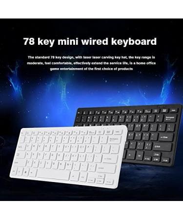 White Wired Mini Keyboard for Mac & PC | Compact USB Keyboard for iMac MacBook Pro/Air Windows Laptops - Riuty - Buy Online on GoSupps.com