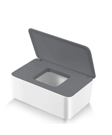 Wet breeder box damp toilet paper box wet wipes box baby handkerchief donor napkin box with lid plastic storage box wet wipes Donations for at home and office gray envelope + white box