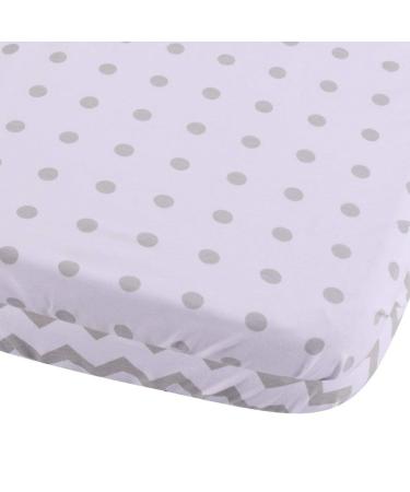 Ely's & Co. Waterproof Bassinet Sheet 2 Pack - Grey Chevron and Polka Dots - 32x16x3 - Unisex for Baby Boy and Girl - No Need for Mattress Pad Cover - Buy Online on GoSupps.com