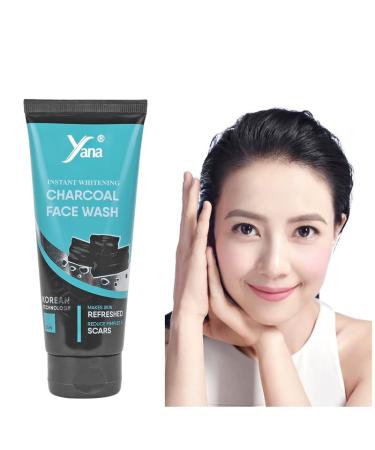 Yana Cosmetics Yana Instant Glow Charcoal Facewash Cleanser For Clean Face With Deep Cleansing Acne oil Pollution Control & Dirt Control Face Wash No Paraben & Sulfate Free By Korean Technology