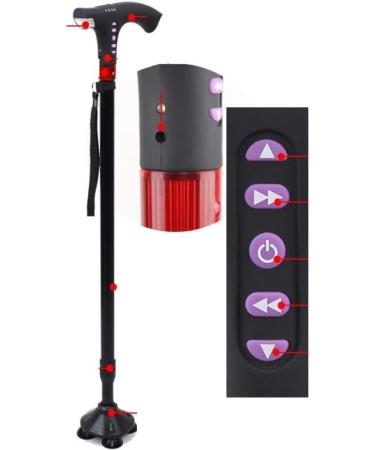 Old Man Crutches Music Sticks Anti Skid Four Foot Alarm Canes Aluminum Alloy Lamps with Old Crutches Practical - Buy Online on GoSupps.com