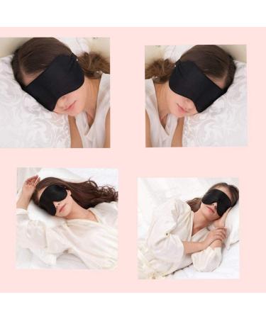 Silk Sleep Mask & Blindfold Soft Eye Mask with Adjustable Head Strap Deep Rest Eye Masks for Sleeping Night Eyeshade Eye Cover for Travel Shift Work & Meditation (Deep Blue) - Buy Online on GoSupps.com