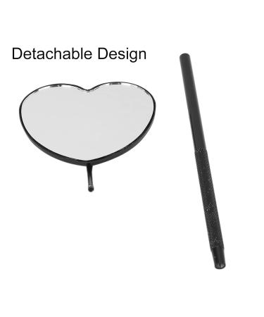 Professional Heart Shaped Lash Mirror - Portable Stainless Steel Makeup Mirror for Eyelash Extensions | Detachable Design for Lash Extension Supplies - Buy Online on GoSupps.com