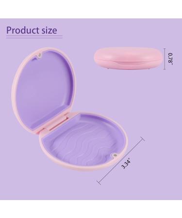 Annhua Slim Denture Storage Box Denture Holder with Silicone Textured Liner Denture Retainer Case Dental Retainer Box with Magnetic Closure Pink - Buy Online on GoSupps.com