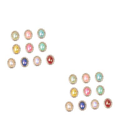 20 Pcs Pearl Crafting Supplies 2*1.5CMx2pcs Goldenx2pcs