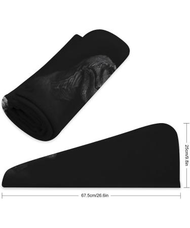 T-Rex Dinosaur Microfiber Hair Towel Wrap for Women | Super Absorbent 10x26 Inch Hair Turban with Button - Buy Online on GoSupps.com