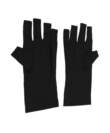 Fingerless UV Protection Manicure Gloves 2 Pairs UV Gloves Excellent Elasticity Art UV Blocking Gloves for Nail Gel Dryer Professional Fingerless Gloves for Protecting Hands from UV Nail Lamp Black - Buy Online on GoSupps.com