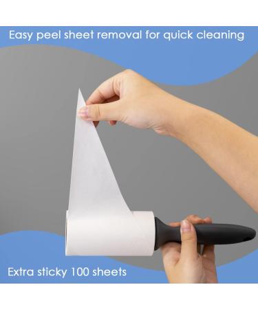 Yabeepet Lint Roll for Animal Hair - 500 Sheets 10 cm Wide - 2 Rolls + 3 Refill Packs - Effective for Clothing & Pet Hair Removal - Buy Online on GoSupps.com