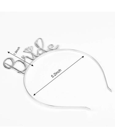 Silver BAHABY Bride Headband for Bridal Shower, Bachelorette Party & Wedding - Buy Online on GoSupps.com