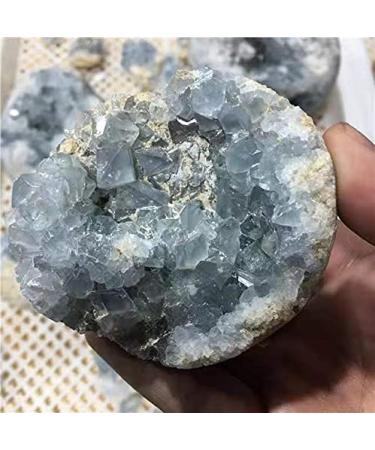 1pc Natural Quartz Crystal Blue Celestite Cluster geodes for Home Decoration 500-600g