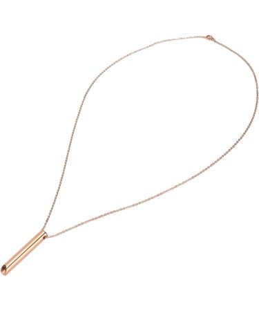 Mindful Breathing Necklace Necklace Stainless Steel Reduces Stress Portable Anxiety Whistle for Women and Men Mindfulness Deep Tool Relief Relaxation Meditation Calming Down Panic Attack(Rose Gold) - Buy Online on GoSupps.com