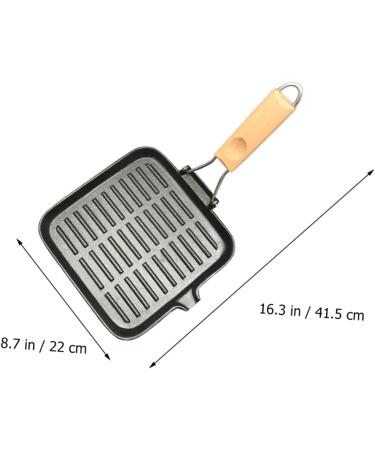 LIFKOME Frying Pan Mini Stove Camping Griddle Square Griddle Pan Stainless Steel Roasting Pan Folding Cooking Pot Square Egg Pan Camping Cookware Egg Cookers Wok Outdoor - Buy Online on GoSupps.com