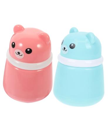 SOLUSTRE 2pcs Puff Box Loose Powder Containers Powders Travel Dispenser Travel Containers Body Powder Holder Travel Powder Jar Synthetic Sponge Portable Storage Box