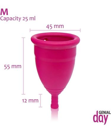 Genial Day Menstrual Cup - Medium Size | Eco-Friendly & Comfortable | 1 Count | Shop Internationally - Buy Online on GoSupps.com