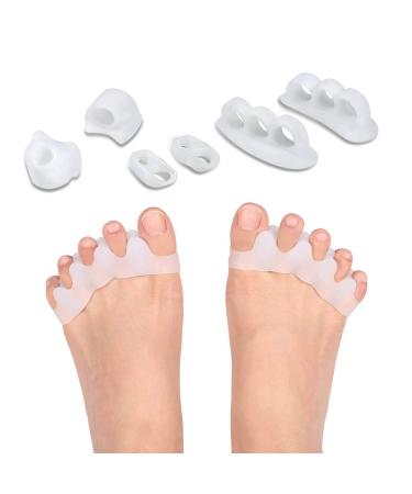 Hammer Toe Support Straightener Spacers Toe Separators Foot Toe Protector for Hallux Valgus Crooked Toes and Overlap