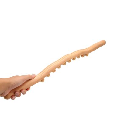 Wave Handle Massage Roller Gua Sha Wooden Stick Meridians Massage Roller Acupuncture Massage Stick Body Scratching Stick Muscle Relaxation