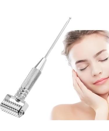 Acupuncture Point Detector - Multifunctional Acupuncture Point Detector Probe Ear Acupuncture Point Spring Needle Massage Roller(Silver)