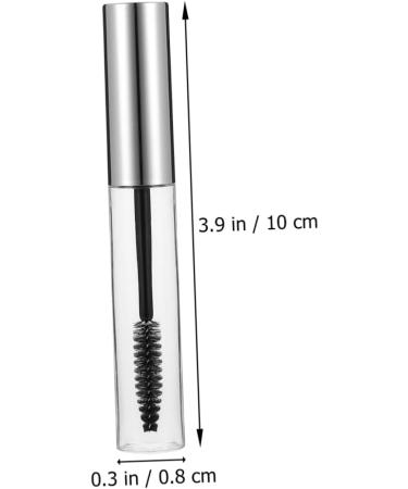 DRESSOOS 10pcs Mascara Empty Tube Refillable Cosmetic Containers Lip Glazes Tube Creme Makeup Silver Plastic - Buy Online on GoSupps.com