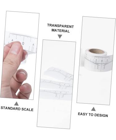  BIUDECO 1 Roll Eyebrow Ruler Tattoo Measuring Makeup Supplies Eyebrow Scale Ruler Eyebrow Makeup Ruler White Female Paper Escalator Disposable - Buy Online on GoSupps.com