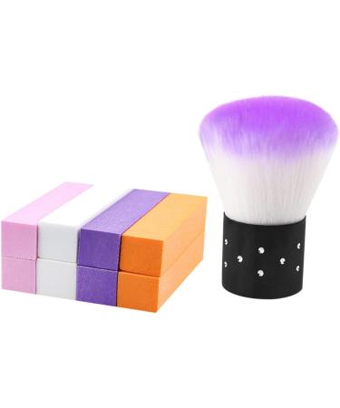 minkissy 1 Set Makeup Powder Blush Nail Art Brush Nail Block Bulk Nail Cleaning Brush Sanding Nail File Kit Nail Brush Remover Cleaner Makeup Brush Large Sponge Brush High Elasticity Purple 6.3x2.7cm Purple - Buy Online on GoSupps.com