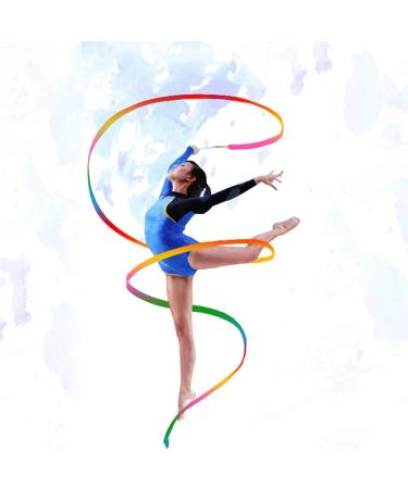 Huianer Dance Ribbons: Gymnastics Ribbon Streamers for Children - Rainbow 2pcs - Buy Online on GoSupps.com