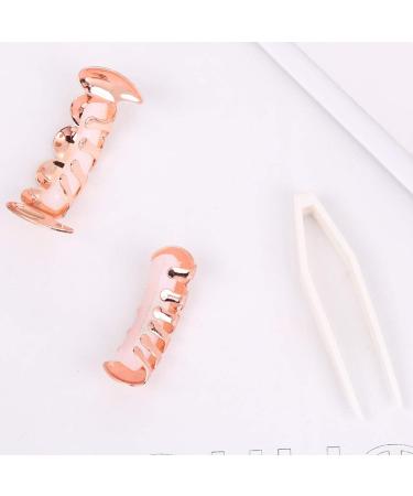 LUOZZY Electroplating Tooth Socket Teeth Sleeve Fake Brace Hip-hop Style Tooth Cover Party Supplies for Halloween Carnival (Rose Gold) - Buy Online on GoSupps.com