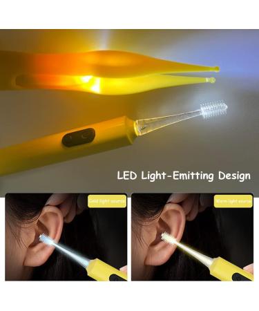 2 Pack Baby Nose and Ear Cleaner - Safe Booger and Wax Removal Tool with Light - Nose Tweezers for Infants, Toddlers, Adults (Yellow) - Buy Online on GoSupps.com