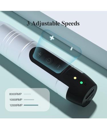 TOUCHBeauty Electric Nail Drill Cordless - 12 in 1 Professional Manicure Pedicure Kit for Acrylic Gel Nails - Rechargeable Electric Nail File Machine - Silver - Buy Online on GoSupps.com