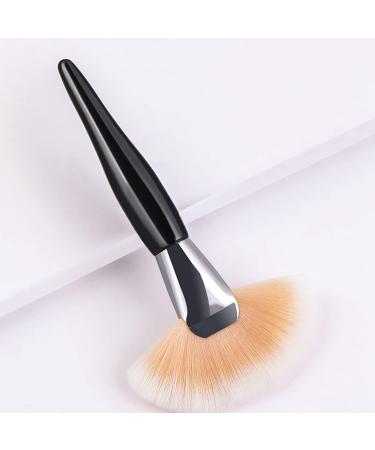 Funfob 1 Piece Fan Shape Powder Concealer Blending Brush Professional Foundation Cosmetic Brush Make Up Black - Buy Online on GoSupps.com