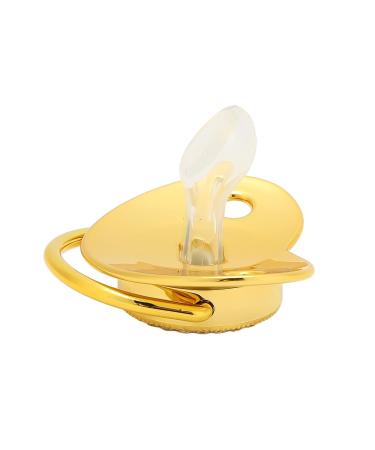Sungooyue Gold Schnuller | Curved Silicone Pacifier for 6-18 Months | Safe & Stylish Baby Pacifier with Bling Clip - Buy Online on GoSupps.com