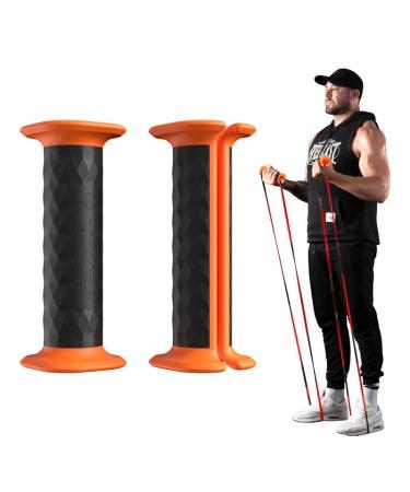 Grips for fitness bands for resistance bands protect your hands from injury Orange