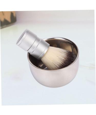 Buy Minkissy Stainless Steel Shaving Bowl & Brush Set | Men's Beard & Shave Essentials | Travel-Friendly Razor Kit - Buy Online on GoSupps.com