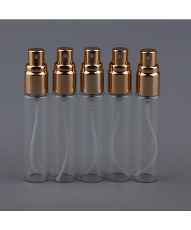 Fenteer 10ml Gold Mini Glass Spray Bottle - Refillable Travel Cosmetics Atomizer & Liquid Dispenser - Buy Online on GoSupps.com